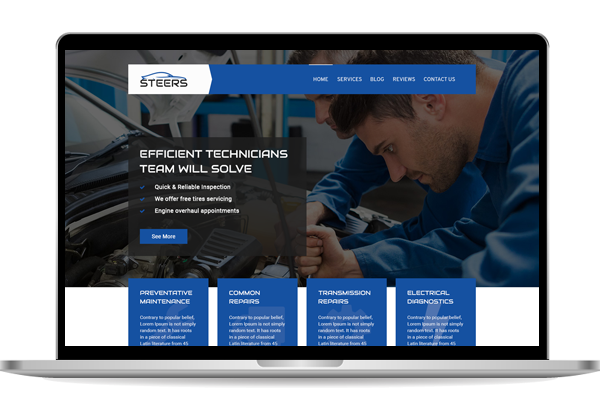 Website design for garage in london