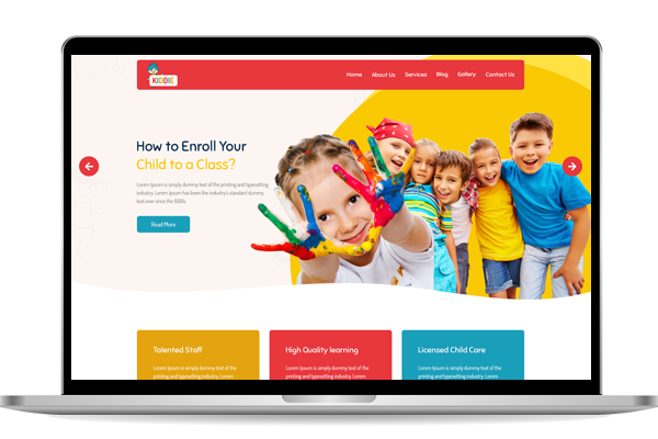 website design for kindergarten in essex